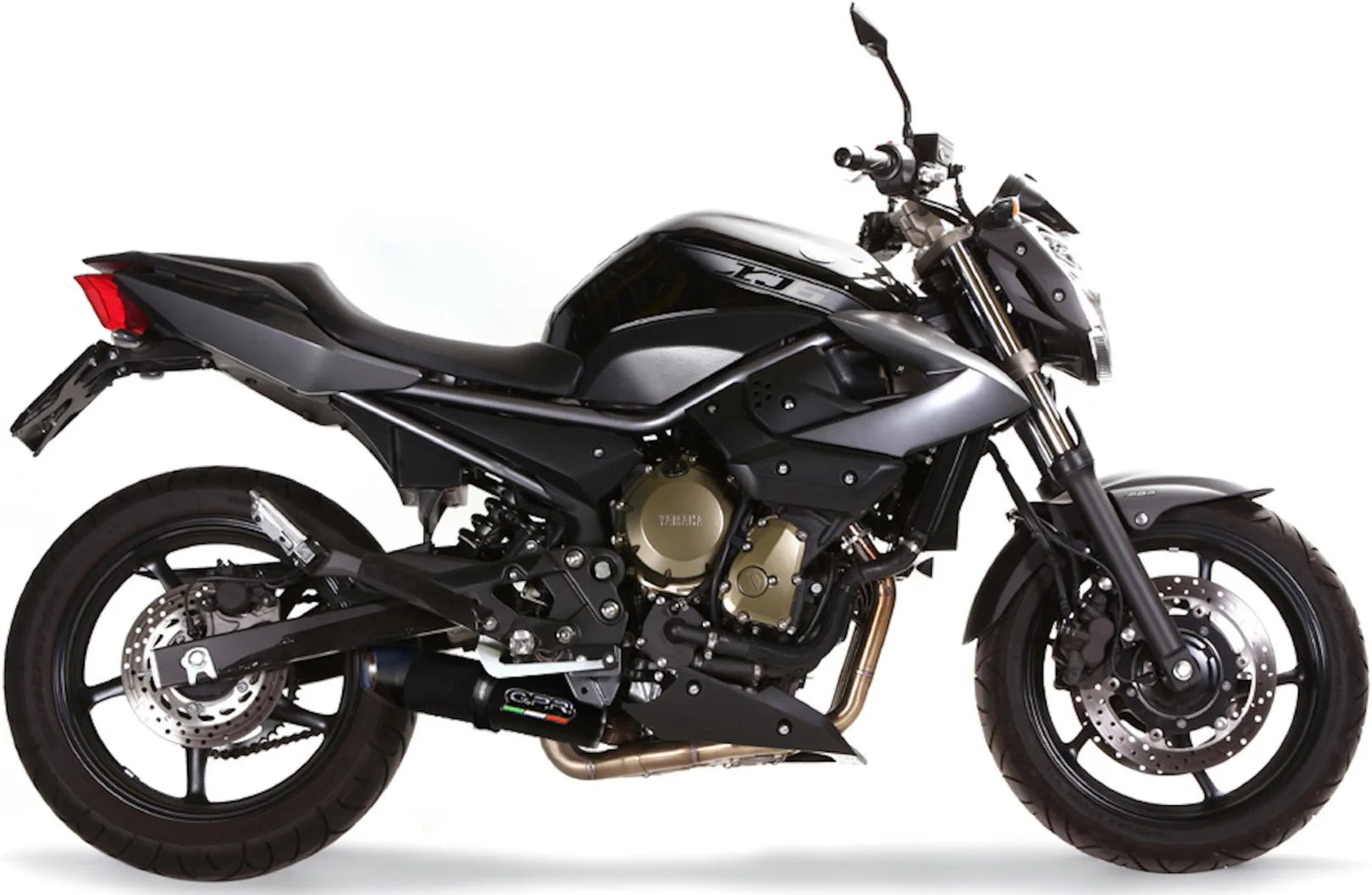 Système D'Échappement Complet Sans Catalyseur Et Homologué Au Niveau Sonore Furore Aluminium Noir - Gpr Compatible Avec Yamaha Xj6 - Xj 600 Diversion (2009-2017)