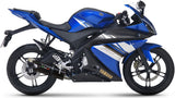 Complete Non-Catalytic Exhaust System With Sound Certification Furore Aluminium Black - Gpr Compatible With Yamaha Yzf-R 125 Ie (2014-2016)