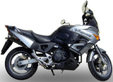 Double Sortie D'Échappement Homologuée Au Niveau Sonore Furore Aluminium Noir - Gpr Compatible Avec Honda Varadero 1000 (1999-2011)