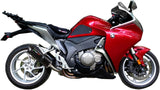 Système D'Échappement Homologué Au Niveau Sonore Furore Aluminium Noir - Gpr Compatible Avec Honda Vfr 1200 F Ie (2010-2016)
