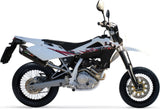 Système D'Échappement Complet Sans Catalyseur Et Homologué Au Niveau Sonore Furore Aluminium Noir - Gpr Compatible Avec Husqvarna Smr 125 4T (2011-2013)