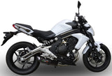 Système D'Échappement Catalytique Avec Homologation Acoustique Furore Aluminium Noir - Gpr Compatible Avec Kawasaki Er-6 F (2005-2011)