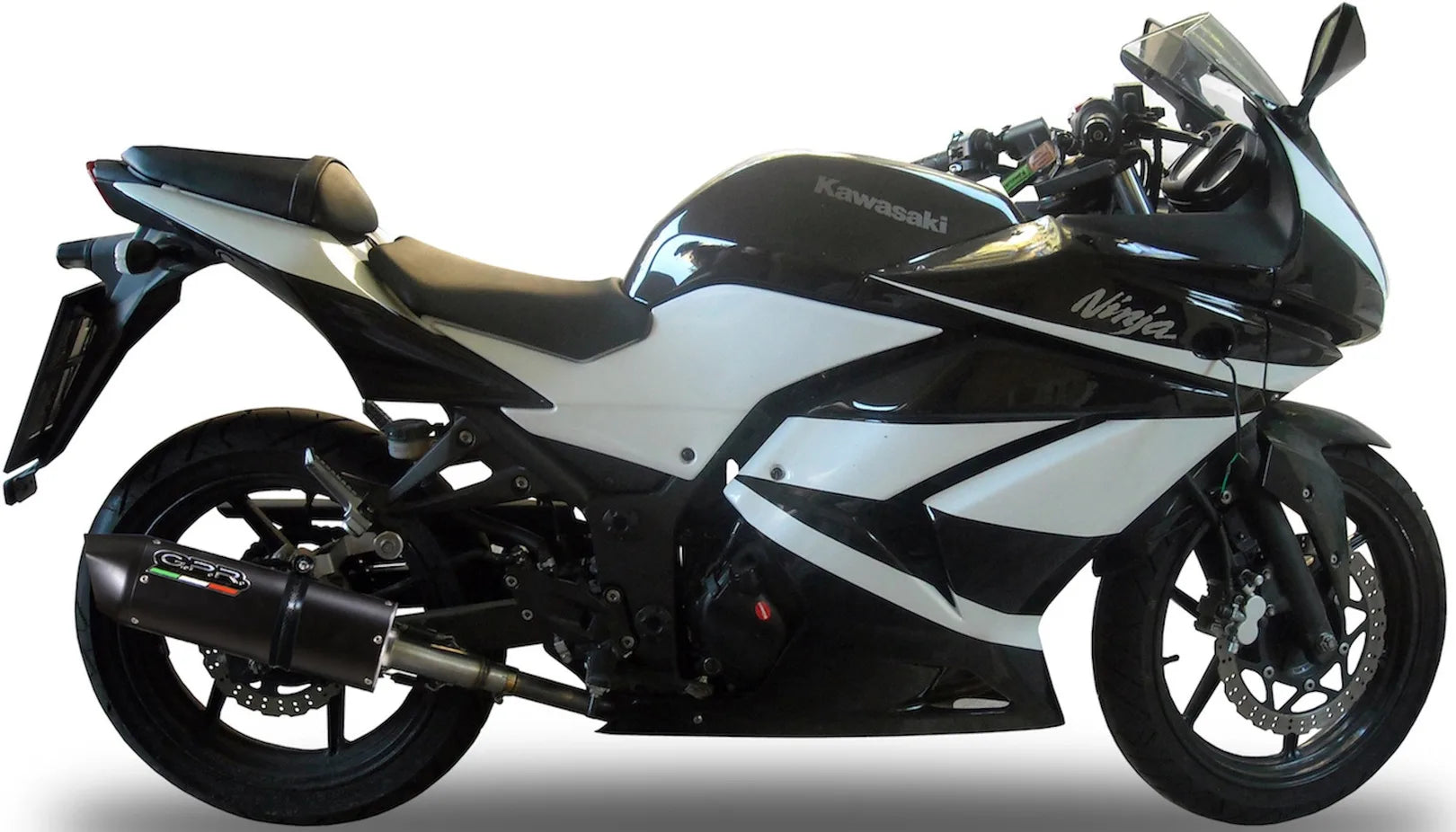 Système D'Échappement Catalytique Avec Homologation Acoustique Furore Aluminium Noir - Gpr Compatible Avec Kawasaki Ninja 250 R (2007-2014)