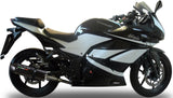 Système D'Échappement Catalytique Avec Homologation Acoustique Furore Aluminium Noir - Gpr Compatible Avec Kawasaki Ninja 250 R (2007-2014)