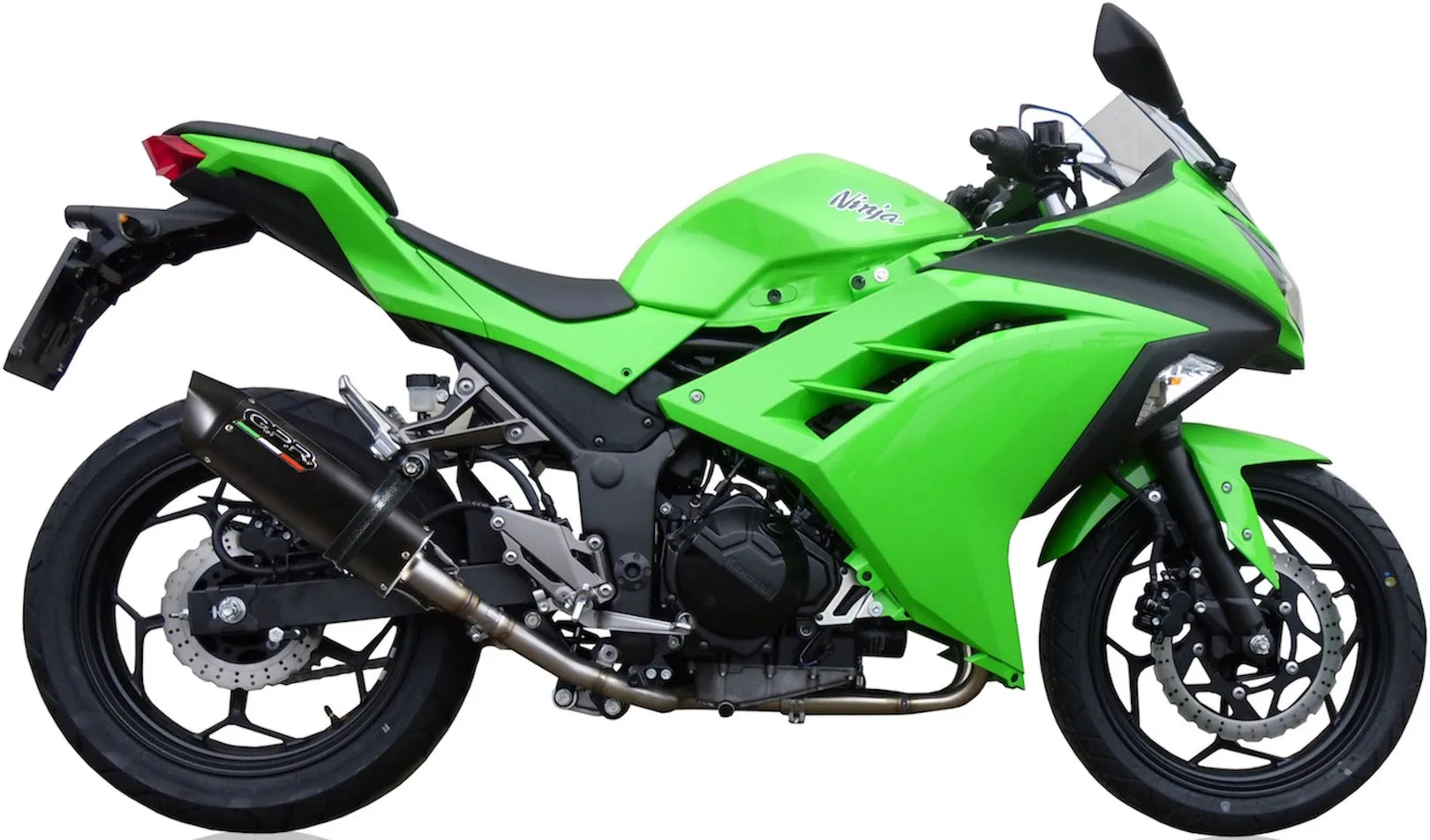 Système D'Échappement Complet Avec Catalyseur Et Homologation Acoustique Furore Aluminium Noir - Gpr Compatible Avec Kawasaki Ninja 300 R (2012-2017)