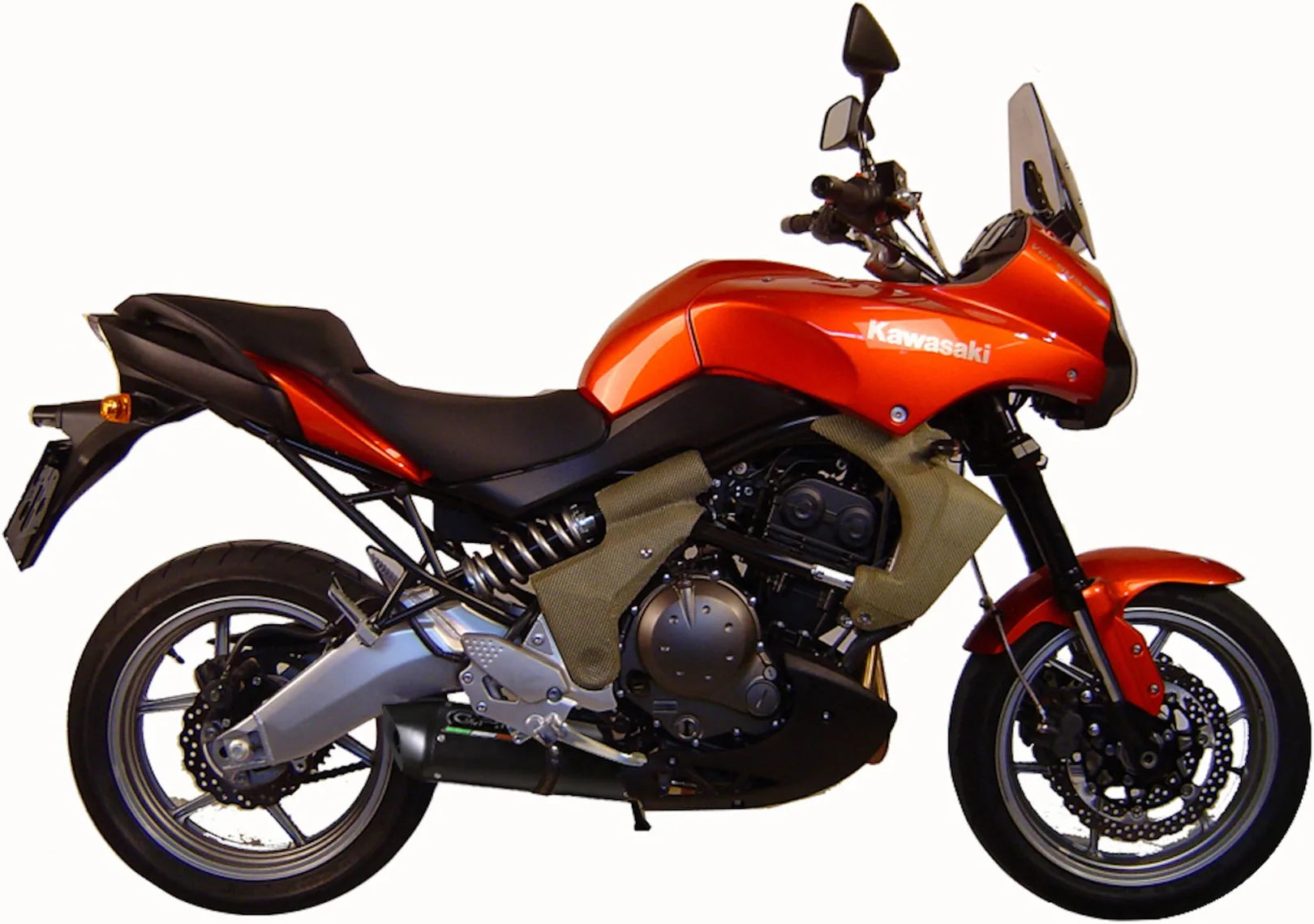 Système D'Échappement Catalytique Avec Homologation Acoustique Furore Aluminium Noir - Gpr Compatible Avec Kawasaki Versys 650 (2006-2014)