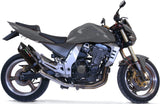 Double Sortie D'Échappement Homologuée Au Niveau Sonore Furore Aluminium Noir - Gpr Compatible Avec Kawasaki Z 1000 (2003-2006)