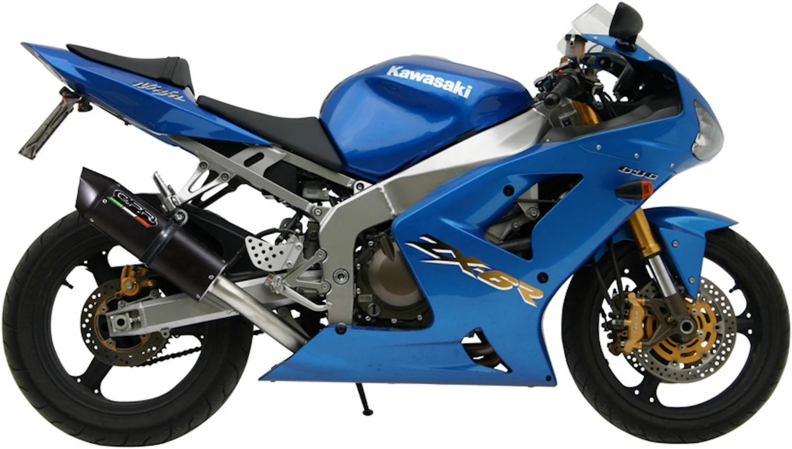 Système D'Échappement Homologué Au Niveau Sonore Furore Aluminium Noir - Gpr Compatible Avec Kawasaki Zx 6R 636 (2003-2004)