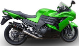 Double Sortie D'Échappement Homologuée Au Niveau Sonore Furore Aluminium Noir - Gpr Compatible Avec Kawasaki Zzr 1400 (2012-2016)