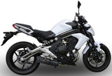 Système D'Échappement Catalytique Avec Homologation Acoustique Ghisa Acier Noir - Gpr Compatible Avec Kawasaki Er-6 N (2005-2011)