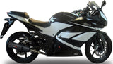 Système D'Échappement Homologué Au Niveau Sonore Ghisa Acier Noir - Gpr Compatible Avec Kawasaki Ninja 250 R (2007-2014)