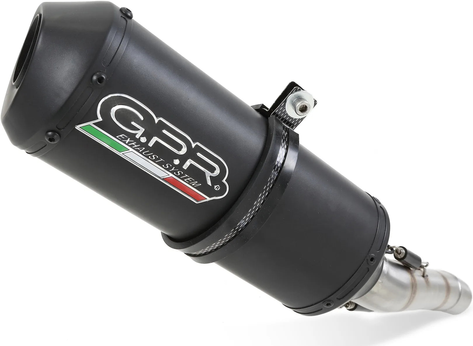 Système D'Échappement Catalytique Avec Homologation Acoustique Ghisa Acier Noir - Gpr Compatible Avec Moto Guzzi Stelvio 1200 4V (2008-2010)