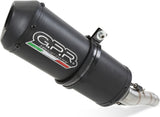 Catalytic Exhaust Tip With Sound Certification Ghisa Black Stainless Steel - Gpr Compatible With Moto Guzzi Griso 1200 8V (2007-2016)