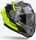 Casque Intégral Pour Moto Airoh Gp800 - Gp8Ma31 Hpc Carbon Jaune Gloss Master Taille S