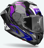 Casque Intégral Pour Moto Airoh Gp800 - Gp8Mu18 Hpc Carbon Bleu Gloss Must Taille L