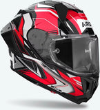 Casque Intégral Pour Moto Airoh Gp800 - Gp8Mu55 Hpc Carbon Rouge Gloss Must Taille S