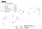 Système D'Échappement Homologué Au Niveau Sonore Oval Acier - Mivv Compatible Avec Honda Hornet 600 (1998-2000)