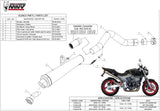 Système D'Échappement Catalytique Avec Homologation Acoustique X-Cone Acier Noir - Mivv Compatible Avec Honda Hornet 600 (2003-2006)