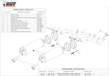 Double Sortie D'Échappement Avec Catalyseur Et Homologation Acoustique Oval Carbon Carbon - Mivv Compatible Avec Honda Xl 1000 Varadero (2003-2011)