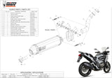 Exhaust Tip With Noise Certification Speed Edge Steel Black Carbon - Mivv Compatible With Honda Crosstourer 1200 (2012-2020)