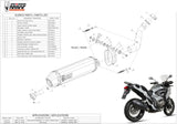 Système D'Échappement Homologué Au Niveau Sonore Speed Edge Acier Noir Carbon - Mivv Compatible Avec Honda Crosstourer 1200 (2012-2020)