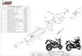 Exhaust Tip With Noise Certification Suono Steel Black Carbon - Mivv Compatible With Honda Nc 700 S (2012-2014)