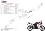 Catalytic Exhaust Tip With Sound Certification Gp Steel Black - Mivv Compatible With Honda Cbr 250 R (2011-2014)
