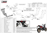 Système D'Échappement Complet Avec Catalyseur Et Homologation Acoustique Gppro Carbon - Mivv Compatible Avec Honda Cb 650 F (2014-2018)