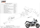 Système D'Échappement Homologué Au Niveau Sonore Oval Titanium Carbon - Mivv Compatible Avec Honda Crossrunner (2015-2020)
