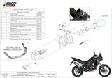 Système D'Échappement Non Catalysé Et Homologué Au Niveau Sonore Oval Titanium Carbon - Mivv Compatible Avec Honda Crf 1000 L Africa Twin (2016-2019)