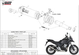 Système D'Échappement Homologué Au Niveau Sonore Oval Carbon Carbon - Mivv Compatible Avec Honda Cb 500 X (2016)