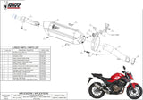 Système D'Échappement Homologué Au Niveau Sonore Suono Acier Carbon - Mivv Compatible Avec Honda Cb 500 F (2016-2018)