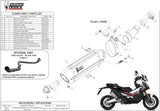 Système D'Échappement Homologué Au Niveau Sonore Suono Acier Noir Carbon - Mivv Compatible Avec Honda X-Adv 750 (2017-2024)