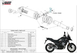 Système D'Échappement Homologué Au Niveau Sonore Oval Carbon Carbon - Mivv Compatible Avec Honda Cb 500 X (2017-2022)