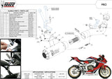 Système D'Échappement Non Catalysé Et Sans Homologation Acoustique Mk3 Carbon - Mivv Compatible Avec Honda Cbr 1000 Rr (2017-2019)