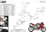 Système D'Échappement Homologué Au Niveau Sonore Speed Edge Acier Noir Carbon - Mivv Compatible Avec Honda Cbr 1000 Rr (2017-2019)