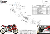 Système D'Échappement Non Catalysé Et Sans Homologation Acoustique Mk3 Carbon - Mivv Compatible Avec Honda Cbr 1000 Rr (2017-2019)
