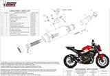 Système D'Échappement Homologué Au Niveau Sonore Oval Carbon - Mivv Compatible Avec Honda Cb 500 F (2019-2024)
