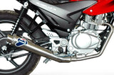 Système D'Échappement Complet Avec Homologation Acoustique Conical Acier Inox - Termignoni Compatible Avec Honda Cbf 125 (2009-2011)