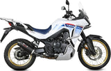 Système D'Échappement Complet Sans Catalyseur Et Homologué Au Niveau Sonore Oval Acier Noir Carbon - Mivv Compatible Avec Honda Xl 750 Transalp (2023-2024)