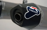 Double Sortie D'Échappement Sans Homologation Acoustique Relevance Acier Inox Carbon Cap - Termignoni Compatible Avec Honda Crf 450 R (2014)