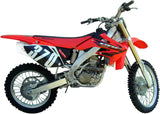 Double Sortie D'Échappement Homologuée Au Niveau Sonore Albus Ceramic Aluminium Blanc - Gpr Compatible Avec Honda Crf 250 R (2006-2009)