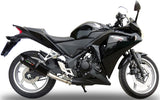 Système D'Échappement Complet Avec Catalyseur Et Homologation Acoustique Furore Aluminium Noir - Gpr Compatible Avec Honda Cbr 250 R (2010-2014)