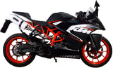 Système D'Échappement Homologué Au Niveau Sonore Albus Ceramic Aluminium Blanc - Gpr Compatible Avec Ktm Rc 125 (2014-2016)