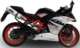 Système D'Échappement Homologué Au Niveau Sonore Albus Ceramic Aluminium Blanc - Gpr Compatible Avec Ktm Rc 390 (2015-2016)