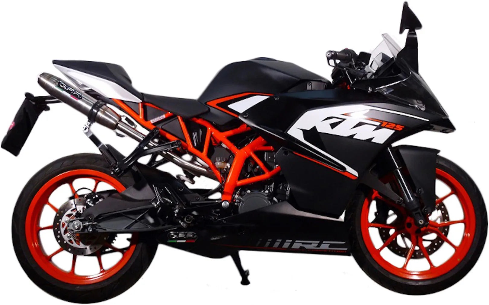 Système D'Échappement Homologué Au Niveau Sonore Deeptone Acier - Gpr Compatible Avec Ktm Rc 125 (2014-2016)