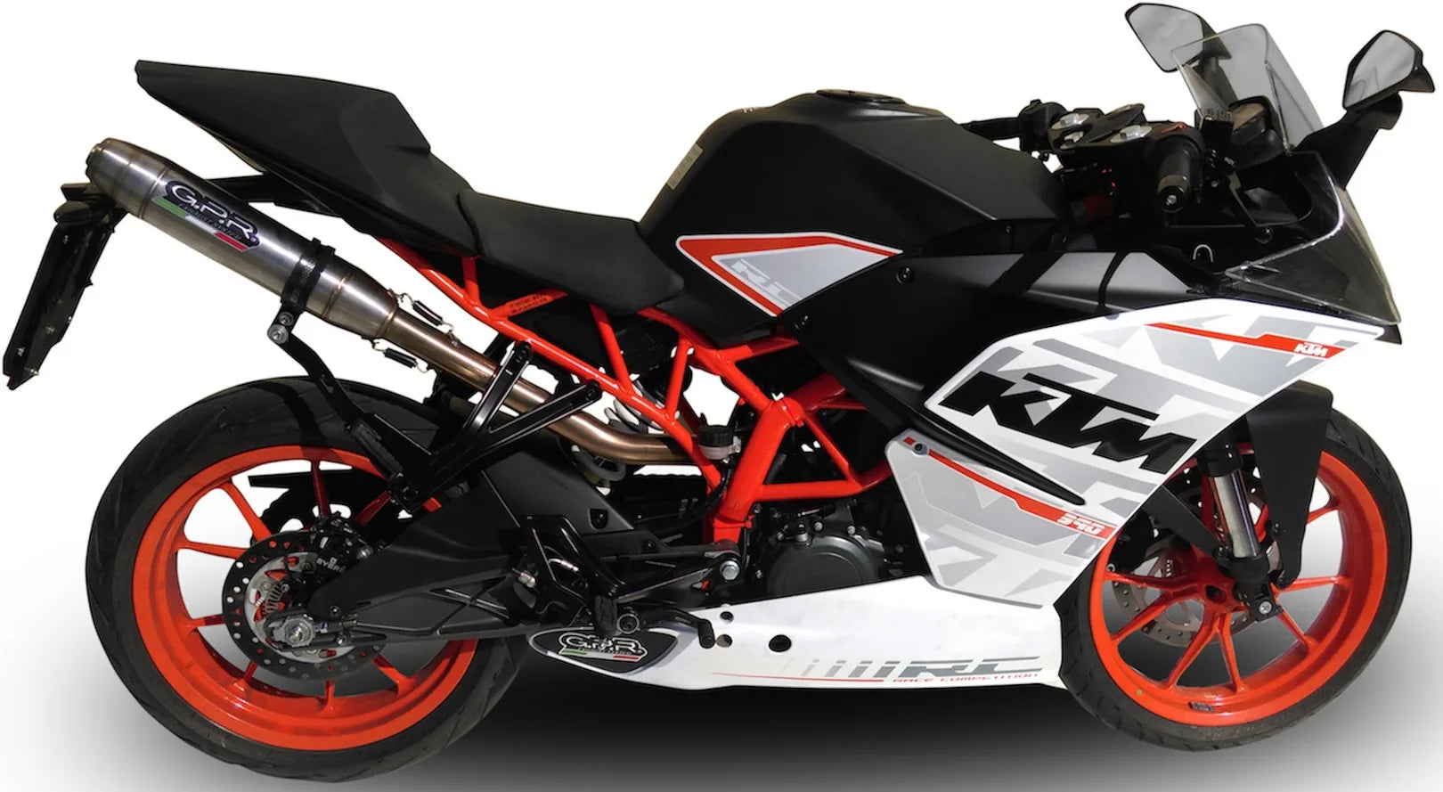 Système D'Échappement Homologué Au Niveau Sonore Deeptone Acier - Gpr Compatible Avec Ktm Rc 390 (2015-2016)