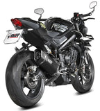 Complete Non-Catalytic Exhaust System With Sound Certification Sr-1 Black Titanium - Mivv Compatible With Triumph Street Triple 765 R - Rs (2025-2026)