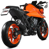 Exhaust Tip With Noise Certification Delta Race Steel Black Carbon Fiber End Cap - Mivv Compatible With Ktm 990 Duke (2025-2026)
