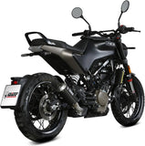 Système D'Échappement Non Catalysé Et Sans Homologation Acoustique Mk3 Carbon - Mivv Compatible Avec Husqvarna Svartpilen 401 (2021-2023)